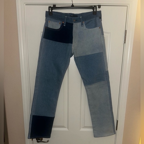 NWOT- Men’s Levi's 501 Made & Crafted Patchwork Original Fit Jeans. Size 32 x 32 - Picture 2 of 12